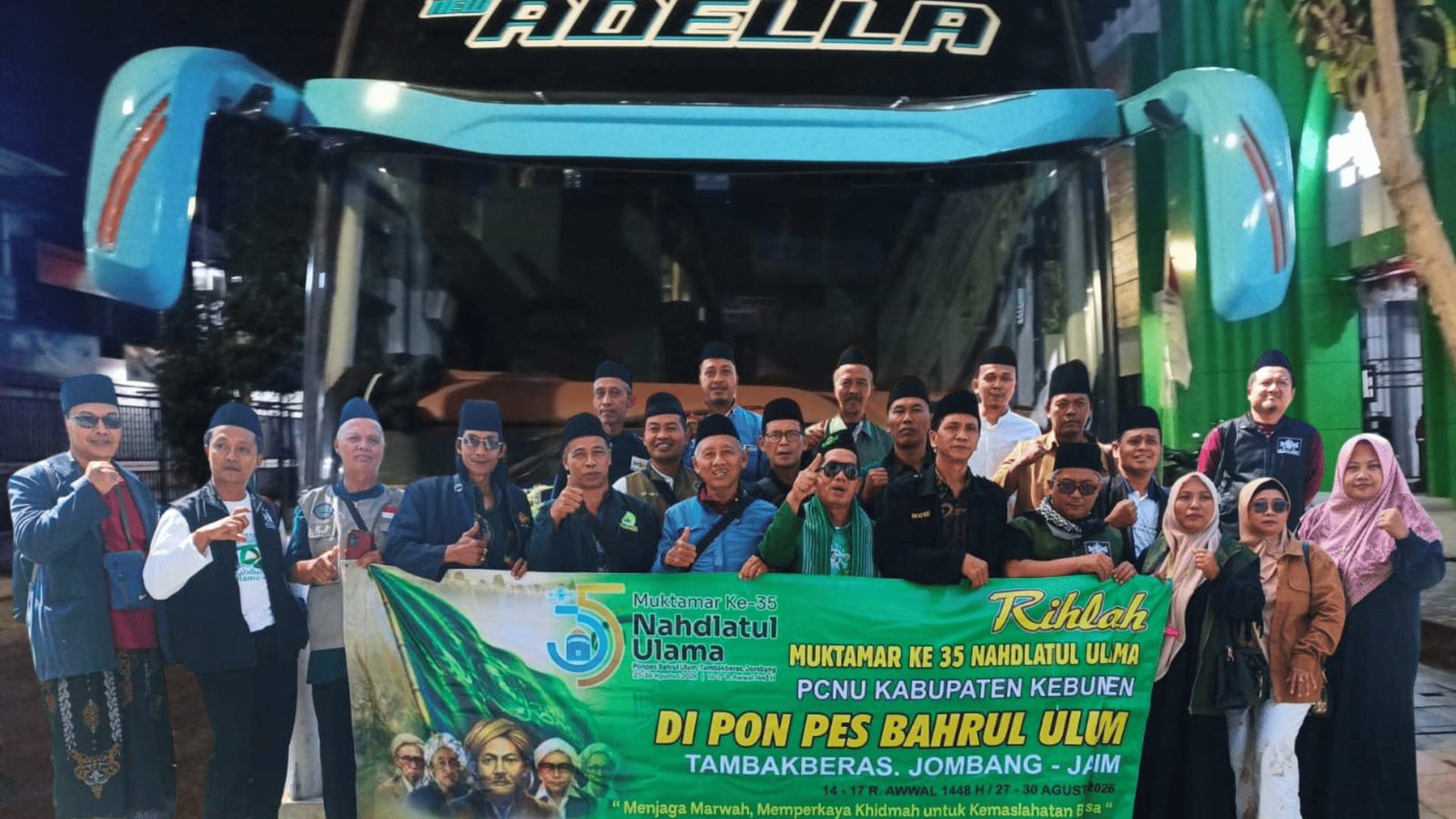 Rombongan PCNU Kebumen ke Muktamar, Satu Perjalanan Raih Dua Keberkahan
